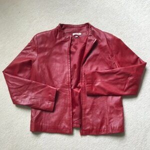 Yvonne le Marie Genuine Red Leather Jacket